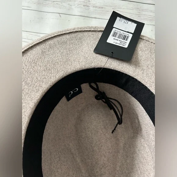 Taupe/Gray Felt Hat - Picture 3 of 6